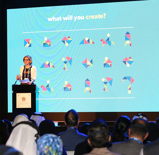 Darcey Bussell Keynote speaking at GESS Dubai on the main stage